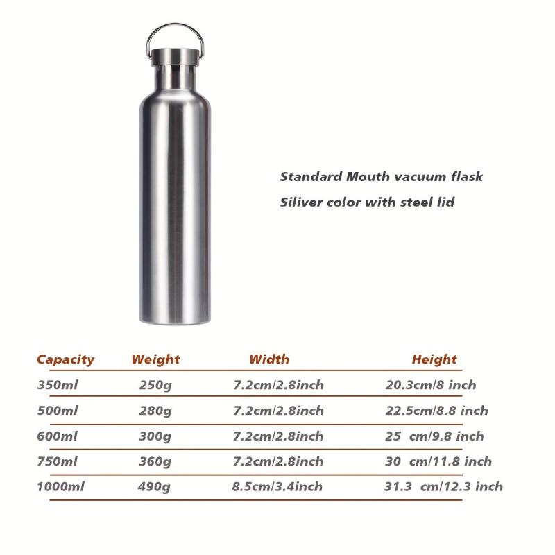 12oz Sports Water Bottle Insulated Stainless Steel Hot Cold Double Walled