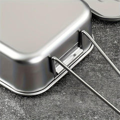 Stainless Steel Lunch Box With Handle For School Camping Picnic