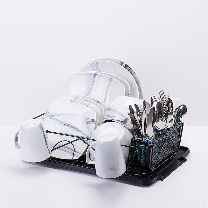 Large Capacity Kitchen Dish Storage Rack - Water Filter, Tableware Holder