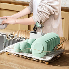 Dish Rack With Drain Board Fruit Storage Rack Household Draining Rack