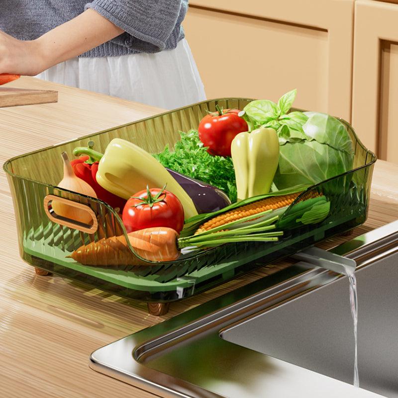 Dish Rack With Drain Board Fruit Storage Rack Household Draining Rack