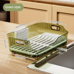 Dish Rack With Drain Board Fruit Storage Rack Household Draining Rack