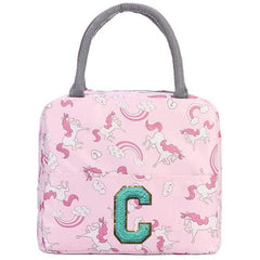 Insulated Lunch Bag Chenille Thermal Handbag Portable Lunch Box Ice Pack Tote