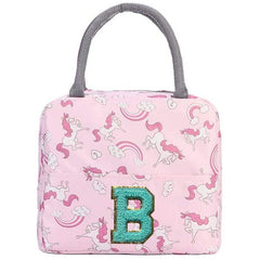 Insulated Lunch Bag Chenille Thermal Handbag Portable Lunch Box Ice Pack Tote