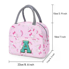 Insulated Lunch Bag Chenille Thermal Handbag Portable Lunch Box Ice Pack Tote
