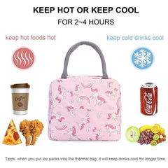 Insulated Lunch Bag Chenille Thermal Handbag Portable Lunch Box Ice Pack Tote