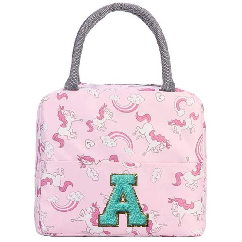 Insulated Lunch Bag Chenille Thermal Handbag Portable Lunch Box Ice Pack Tote