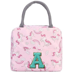 Insulated Lunch Bag Chenille Thermal Handbag Portable Lunch Box Ice Pack Tote