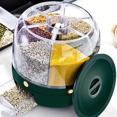 Rotating Rice Bucket Large Capacity Moisture Insect Proof Cereal Container