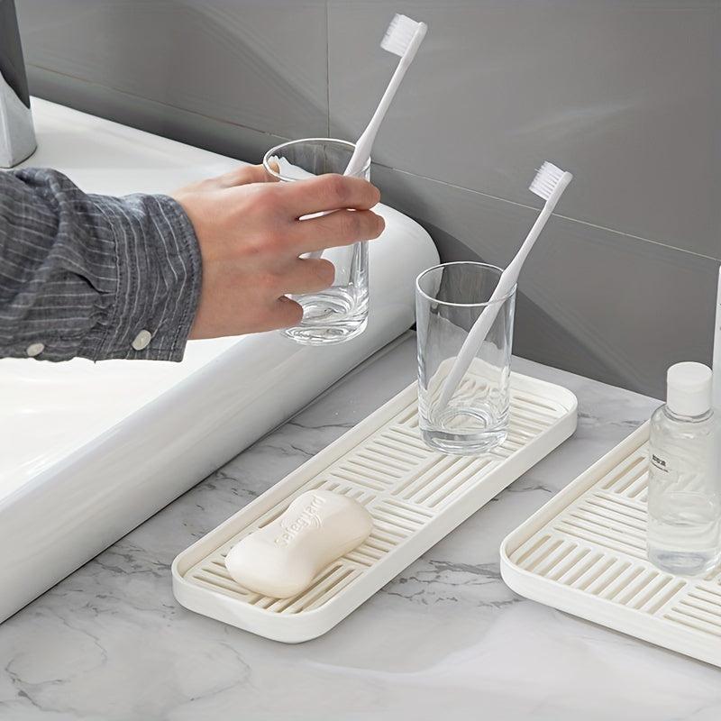 Kitchen Sponge Holder Countertop Sink Organizer with Drain Soap Storage Rack