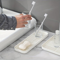 Kitchen Sponge Holder Countertop Sink Organizer with Drain Soap Storage Rack