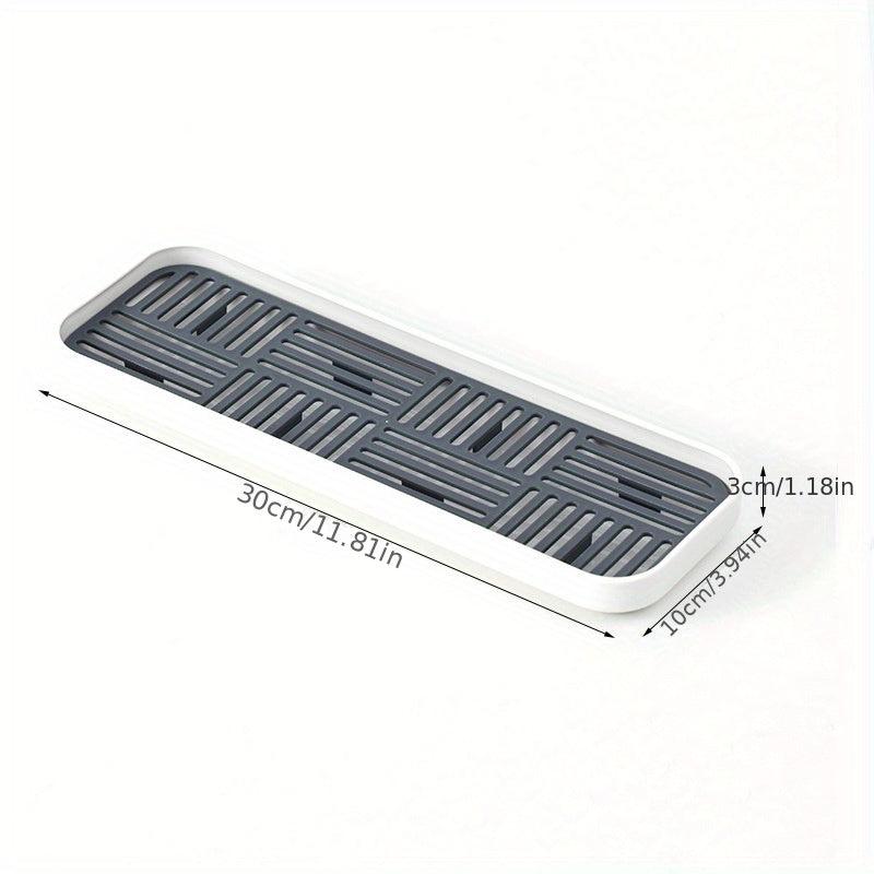 Kitchen Sponge Holder Countertop Sink Organizer with Drain Soap Storage Rack