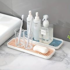 Kitchen Sponge Holder Countertop Sink Organizer with Drain Soap Storage Rack