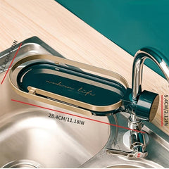 Stainless Steel Sponge Holder Over Faucet Kitchen Sink Caddy Organizer