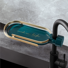 Stainless Steel Sponge Holder Over Faucet Kitchen Sink Caddy Organizer