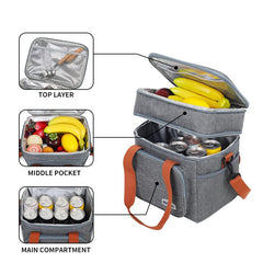 Portable Insulation Lunch Bag for Camping Picnic Beach