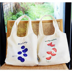 Canvas Bag Students Hand held Shopping Bags Cotton Canvas Bags Vest Bags