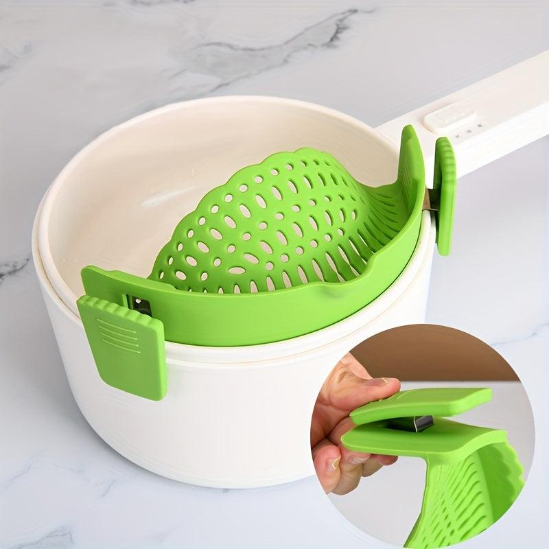 Silicone Drain Pan with Side Drainer & Filter for Kitchen Use