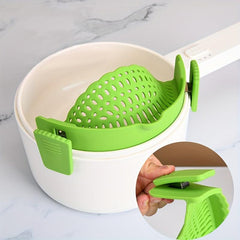 Silicone Drain Pan with Side Drainer & Filter for Kitchen Use
