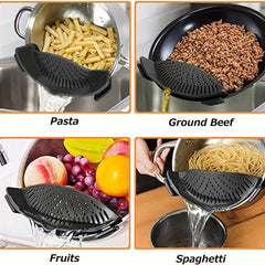 Silicone Drain Pan with Side Drainer & Filter for Kitchen Use