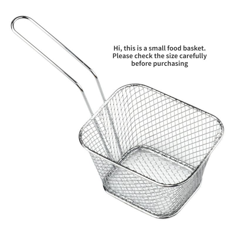 4pcs Mini French Fries Basket Square Frying Baskets Kitchen Cooking Tool