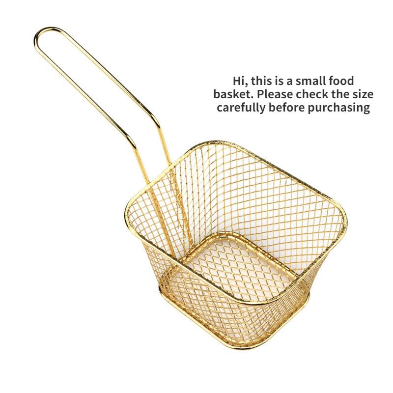 4pcs Mini French Fries Basket Square Frying Baskets Kitchen Cooking Tool