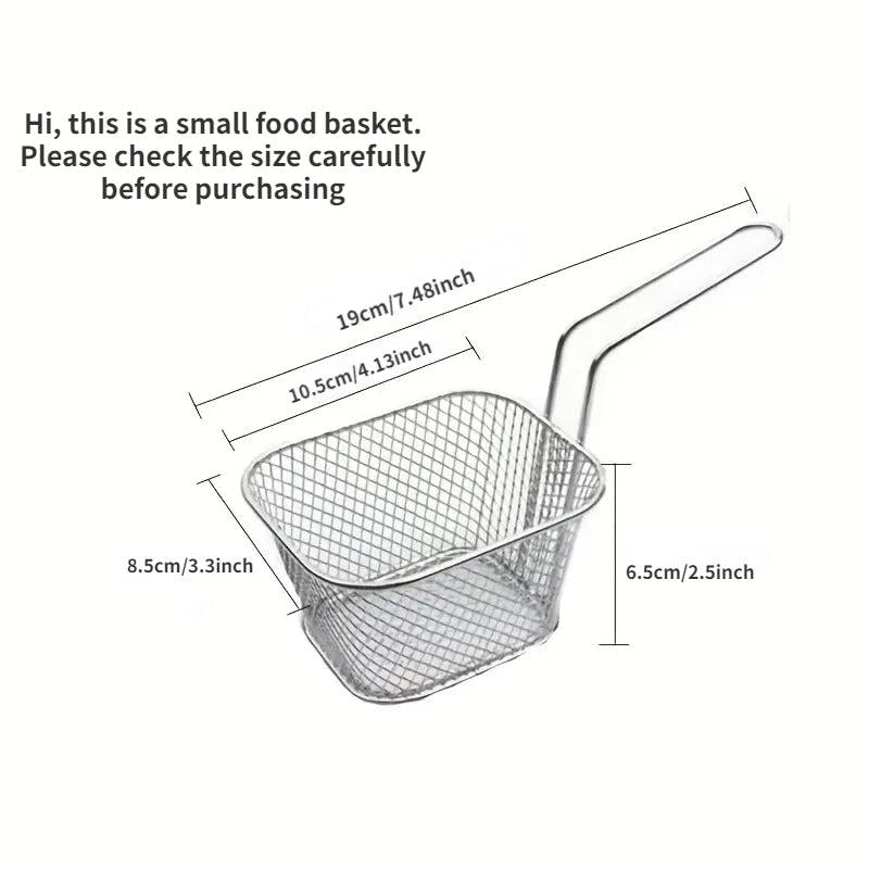 4pcs Mini French Fries Basket Square Frying Baskets Kitchen Cooking Tool