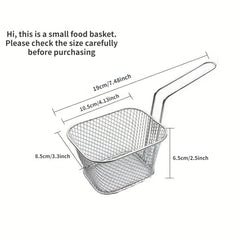 4pcs Mini French Fries Basket Square Frying Baskets Kitchen Cooking Tool