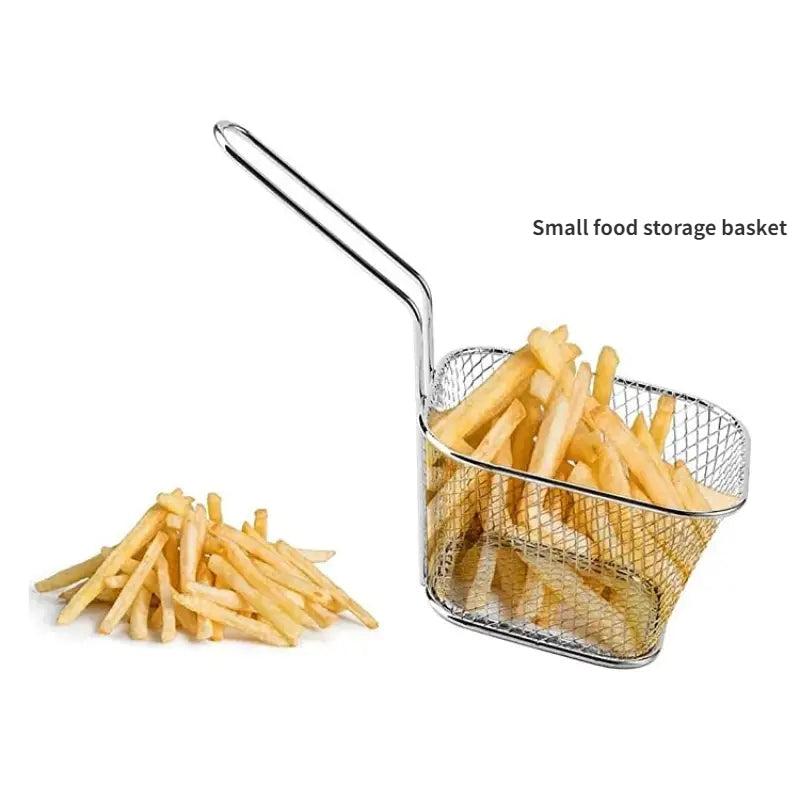 4pcs Mini French Fries Basket Square Frying Baskets Kitchen Cooking Tool