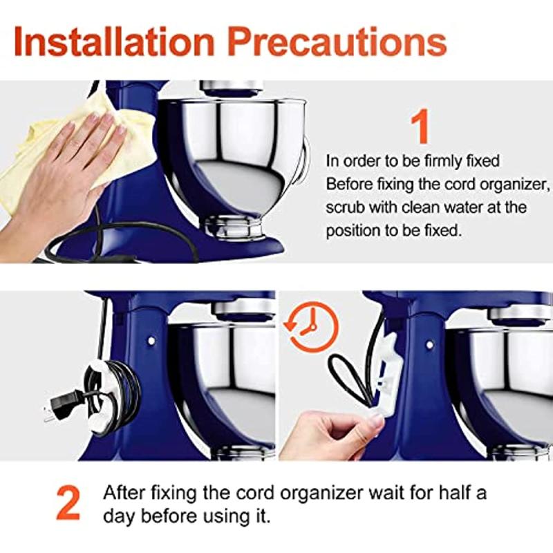 6pcs Kitchen Appliance Cord Organizer Stick On Cord Wrapper Winder Holder