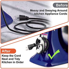6pcs Kitchen Appliance Cord Organizer Stick On Cord Wrapper Winder Holder