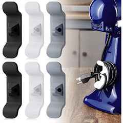 6pcs Kitchen Appliance Cord Organizer Stick On Cord Wrapper Winder Holder