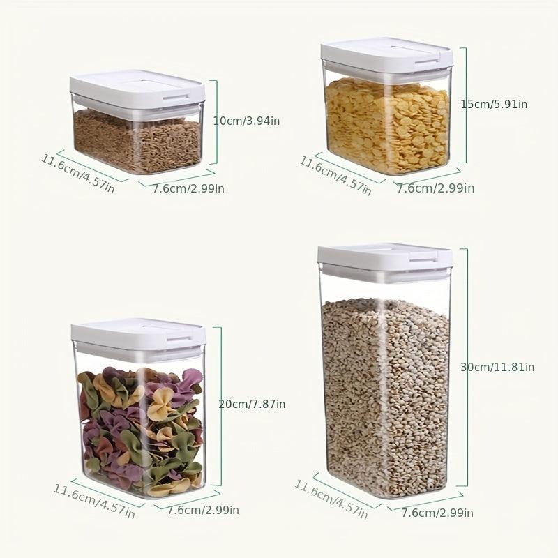 3pc Airtight Square Food Storage Containers - Sealed Fresh-keeping Box Set