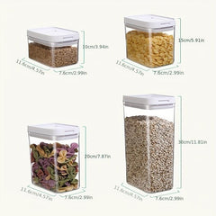 3pc Airtight Square Food Storage Containers - Sealed Fresh-keeping Box Set