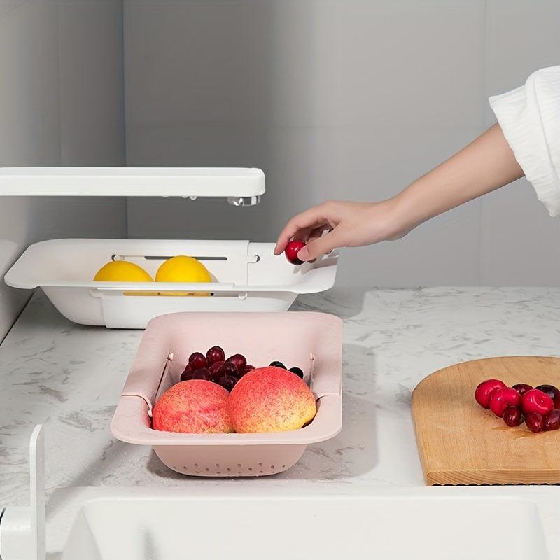 Adjustable Telescopic Storage Rack Drain Rack for Kitchen Supplies