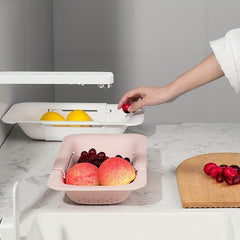 Adjustable Telescopic Storage Rack Drain Rack for Kitchen Supplies