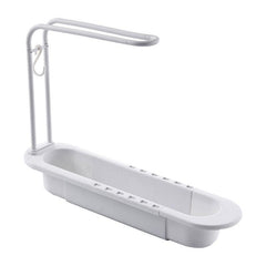 Telescopic Sink Rack Holder Organizer for Sponge Dish Cloth and Drain Basket