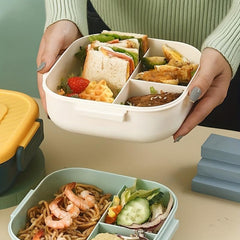 Nordic Bento Lunch Box Microwave Heating Divided Lunch Box for Teenagers
