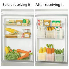 1pc Refrigerator Organizer Food Storage Box Leak Proof Plastic