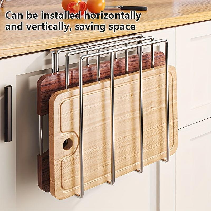 Stainless Steel Cutting Board Rack Under Cabinet Kitchen Storage