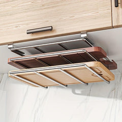 Stainless Steel Cutting Board Rack Under Cabinet Kitchen Storage