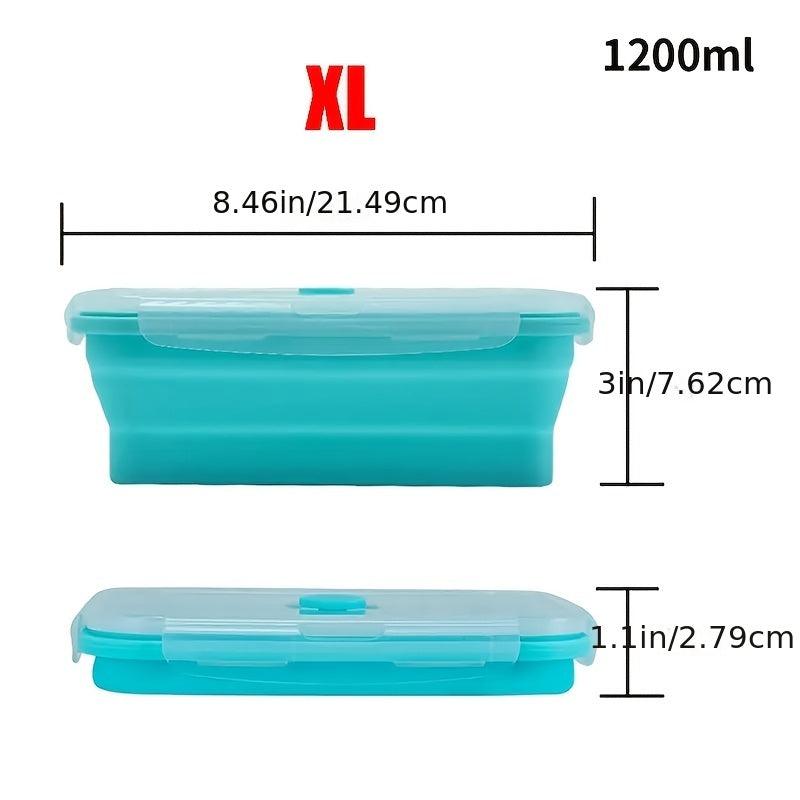 Silicone Insulated Lunch Box Collapsible Bento Box Leakproof Food Storage