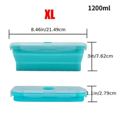 Silicone Insulated Lunch Box Collapsible Bento Box Leakproof Food Storage