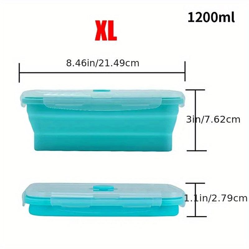 Silicone Insulated Lunch Box Collapsible Bento Box Leakproof Food Storage