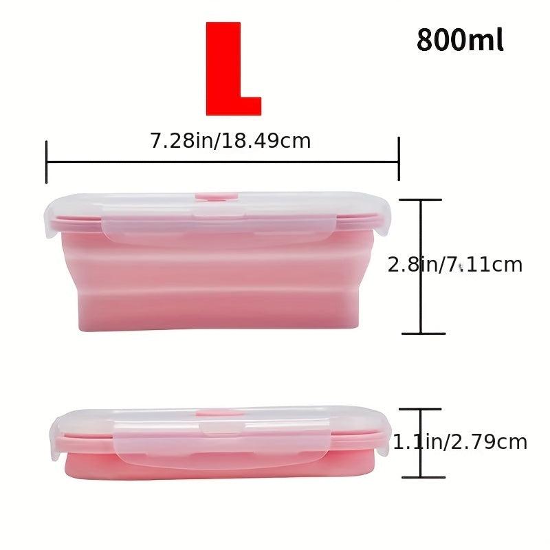 Silicone Insulated Lunch Box Collapsible Bento Box Leakproof Food Storage