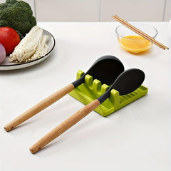 Kitchen Utensil Rest Spoon Holder Heat Resistant BPA Spoon Ladles Tongs