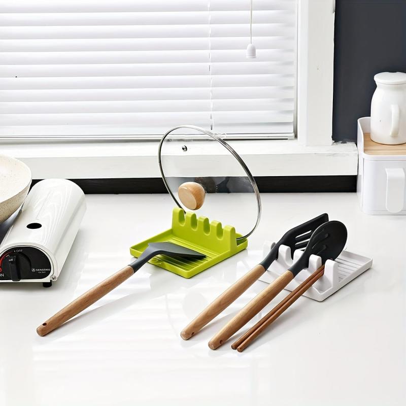 Kitchen Utensil Rest Spoon Holder Heat Resistant BPA Spoon Ladles Tongs