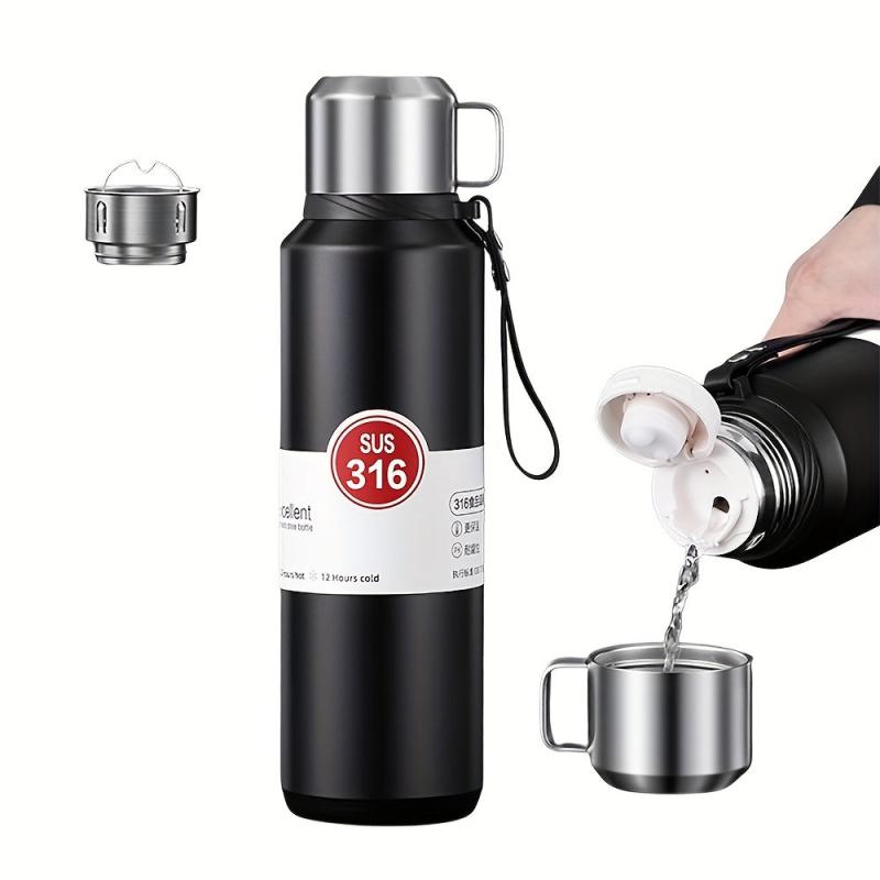 34oz Insulated Stainless Steel Water Bottle with Cup