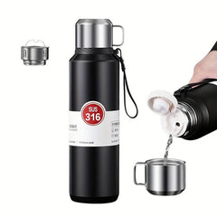 34oz Insulated Stainless Steel Water Bottle with Cup