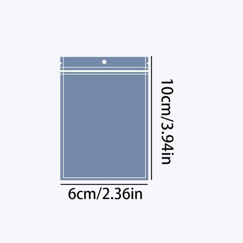 100pcs Aluminum Foil Pouch Resealable Bags Self Sealing Laser Zipped